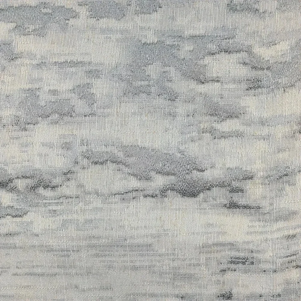 West Elm Pair of Bark Textured Placemats Cream Silver Gray Linen Blend Rectangle
